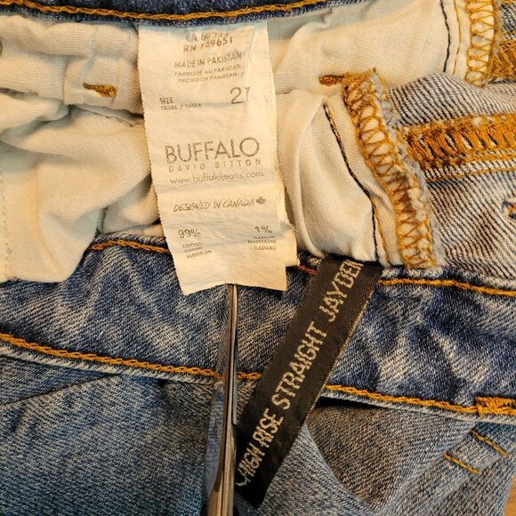 Buffalo David Bitton Jeans Size 27 Jayden High Rise Straight Medium Light Wash - Picture 5 of 10